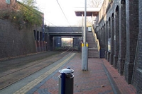 Bilston Central Midland Metro stop looking towards Birmingham