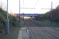 Loxdale Midland Metro stop towards Birmingham