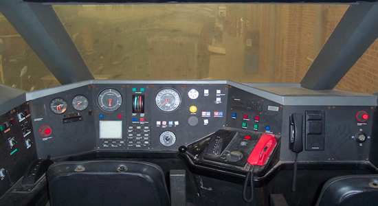 Cab view of a British Rail APT