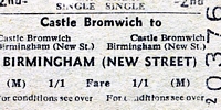 Castle Bromwich station ticket