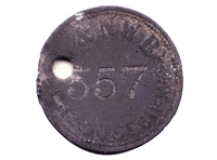 LNWR Curzon Street station zinc paycheck