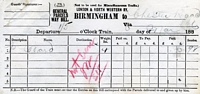 LNWR parcel receipt