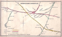 Railway Clearing House map of central Birmingham railways