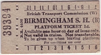 Snow Hill station platform ticket
