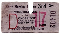 Windmill End halt ticket