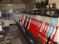 Longbridge works railway signal box levers