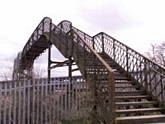 Footbridge over Midland Railway line and into Plant