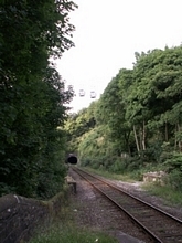 Matlock Bath station towards High Tor tunnel