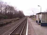 Bearley Station platform shelter