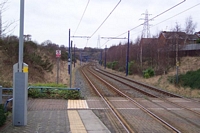 Black Lake Midland Metro stop looking towards Hill Top tunnel