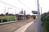 Black Lake Midland Metro stop looking towards Wolverhampton