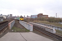 150109 prepares to pass through the station from Moor St