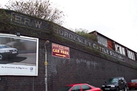 Old BR direction sign to cattle station, Upper Trinity St