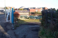 Entrance to yard, Brettell Lane