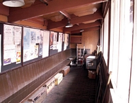 Bridgnorth station platform waiting room