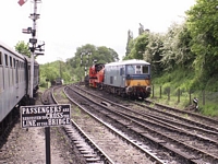 A class 73 waits in sidings