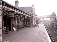 Bridgnorth station facing Kidderminster through the footbridge
