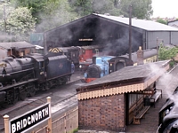 Stanier Class 8F 2-8-0 No. 48773 in steam in the yard