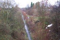 Bromley Halt site from Bromley Lane