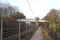 Railway bridge across canal and Cross City Line