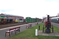Brownhills West station, platform 2 and engine shed