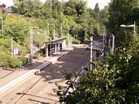 The Crescent Midland Metro from The Crescent bridge