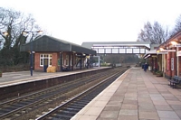 Dorridge station Leamington Spa platform towards Birmingham