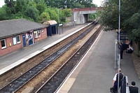 Droitwich Spa station from footbridge