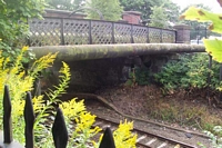 Hazelwell station Cartland Road footbridge