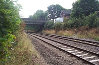 Hazelwell station platform site from track level