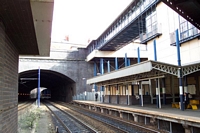 Jewellery Quarter station Leamington platform looking towards Snow Hill