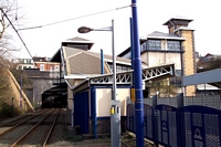 Jewellery Quarter station building from Metro stop