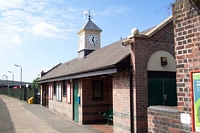 Langley Green station building, platform-side