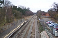Lapworth station towards Birmingham from footbridge