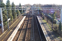 Marston Green station view from disabled footbridge