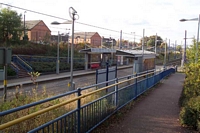 Priestfield Midland Metro stop from entrance pathway