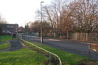 Priestfield station site from Sidwick Crescent bridge
