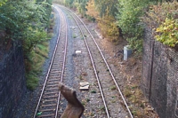 Round Oak station looking towards Brierley Hill