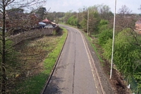 View from Halesowen Railway footbridge towards Rubery station