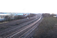 Saltley station looking towards Birmingham from Saltley Viaduct
