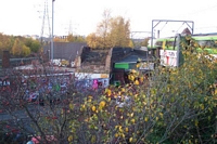 Truncated Midland Railway viaduct at Selly Oak station, Bristol Road