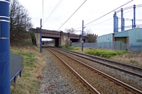 Looking towards Bilhay Lane from Swan Village station site
