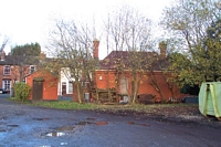 Rear view of Tettenhall station booking hall