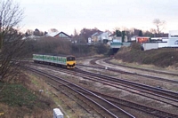 Tyseley station bifurcation in track