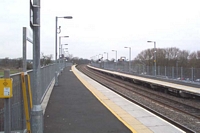 Warwick Parkway station looking towards Birmingham