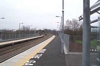 Warwick Parkway station looking towards Leamington Spa