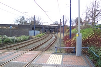 West Bromwich station site looking towards Wolverhampton