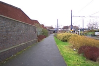 West Bromwich station site old station walling