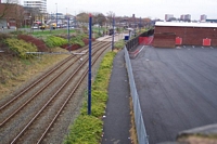 West Bromwich station and goods yard site from Lyng Lane bridge