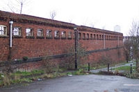 Windsor Street goods station stable block facade, Rocky Lane